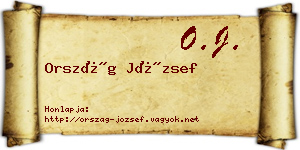 Ország József névjegykártya