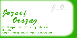 jozsef orszag business card